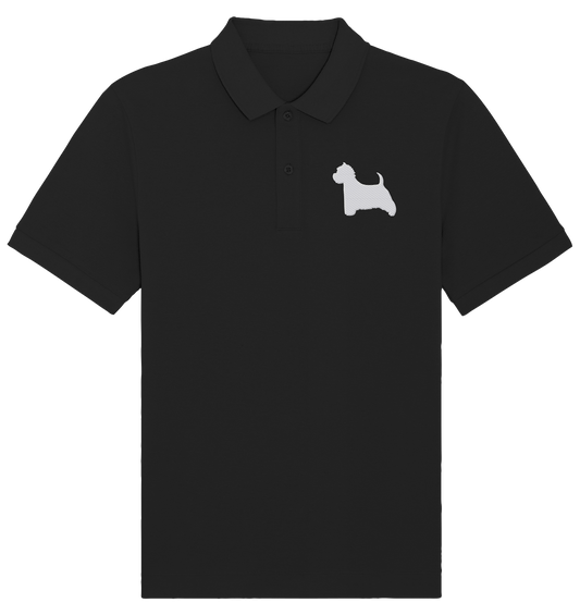 West Highland White Terrier-Silhouette - Organic Poloshirt (Stick)