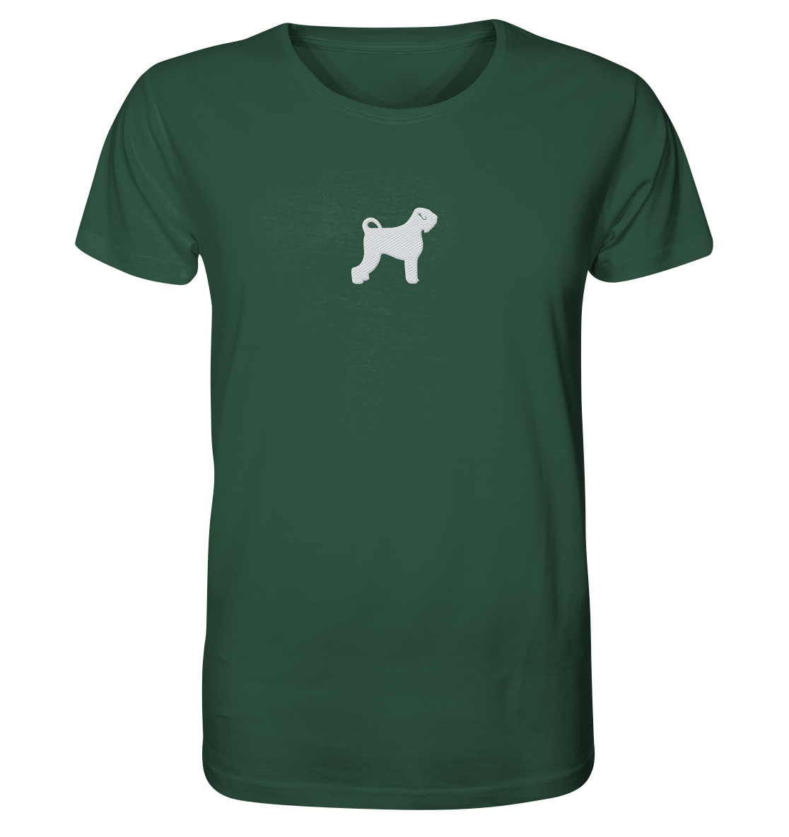 Schwarzer Russischer Terrier-Silhouette - Organic Shirt (Stick)