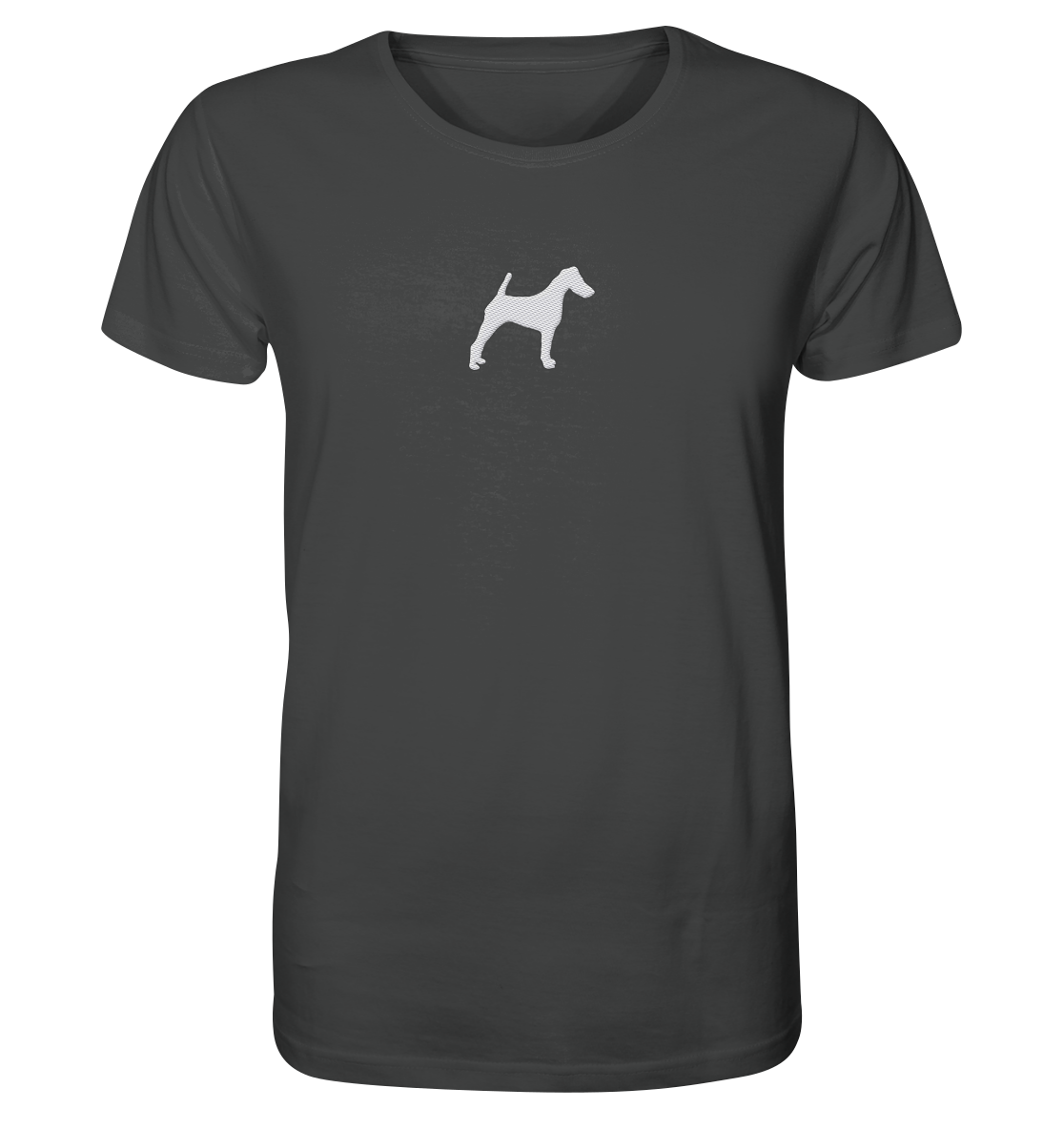 Glatthaar Foxterrier Terrier-Silhouette - Organic Shirt (Stick)