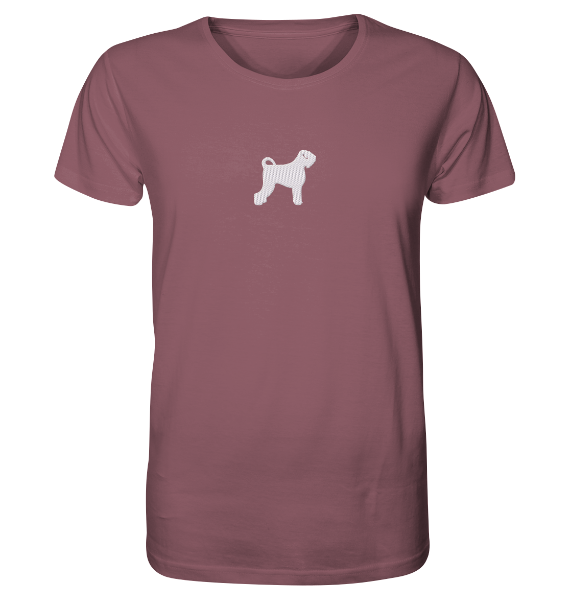 Schwarzer Russischer Terrier-Silhouette - Organic Shirt (Stick)