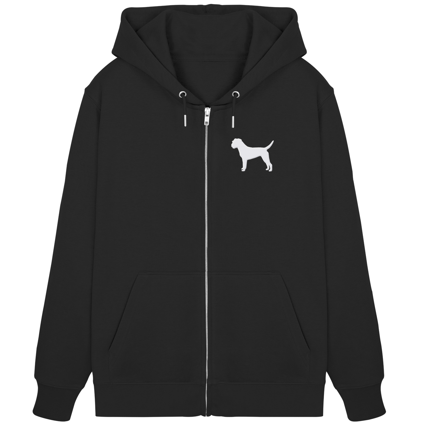 Border Terrier-Silhouette - Organic Zipper