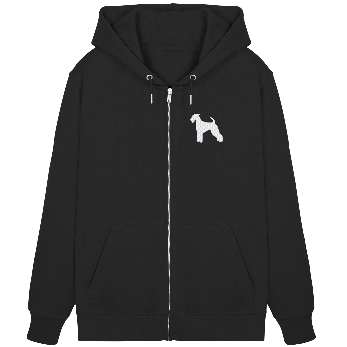 Airedale Terrier-Silhouette - Organic Zipper