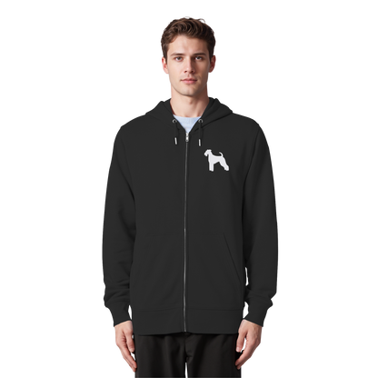 Airedale Terrier-Silhouette - Organic Zipper