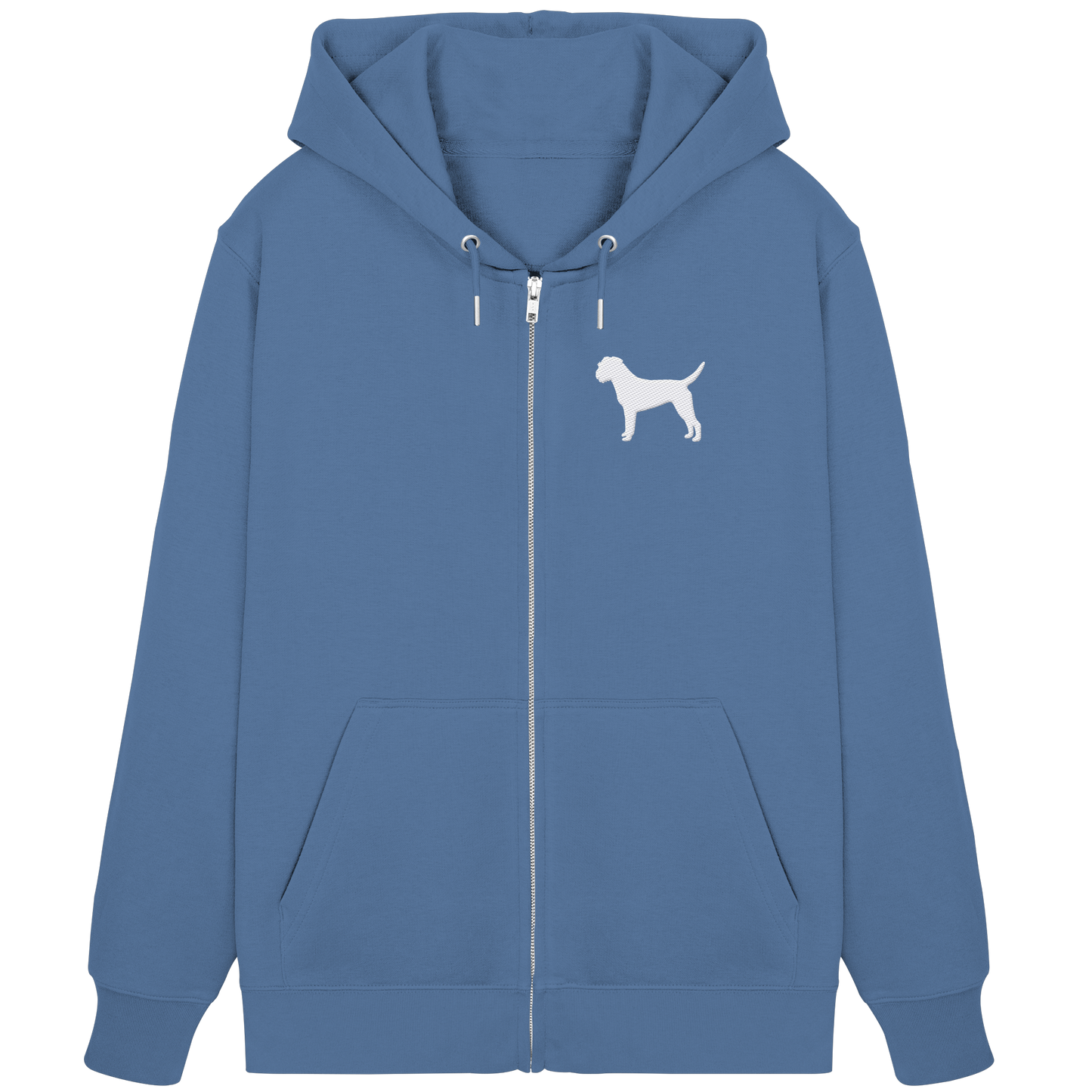 Border Terrier-Silhouette - Organic Zipper