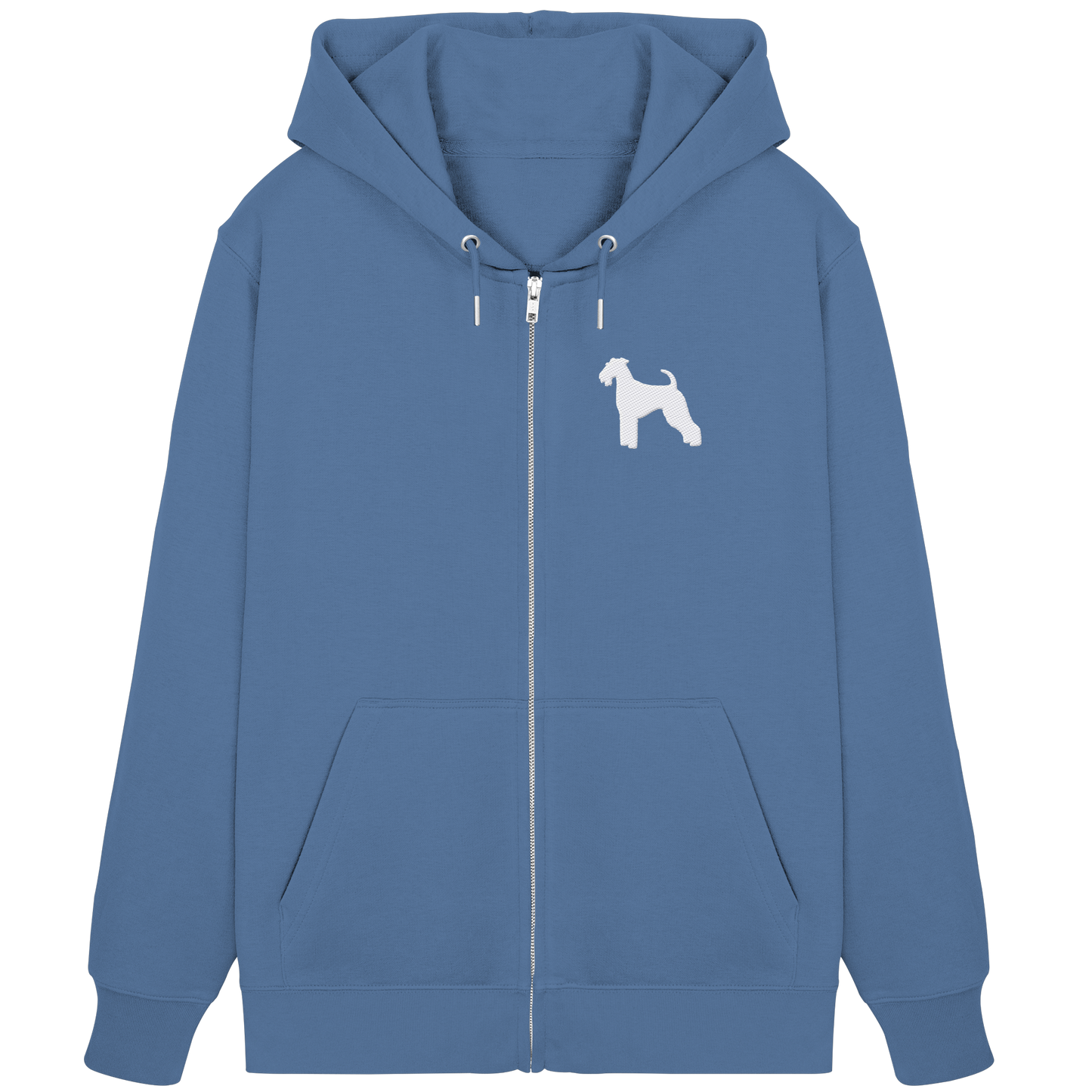 Airedale Terrier-Silhouette - Organic Zipper