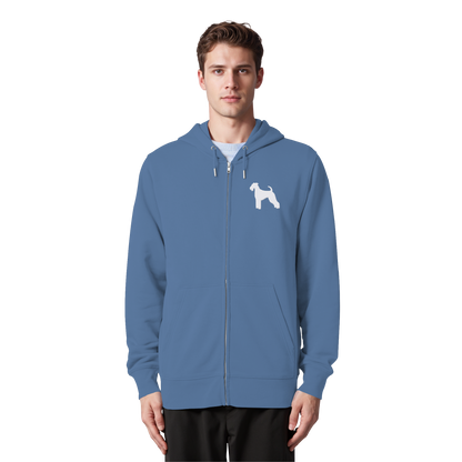 Airedale Terrier-Silhouette - Organic Zipper