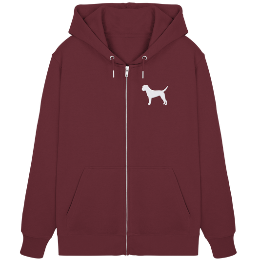 Border Terrier-Silhouette - Organic Zipper