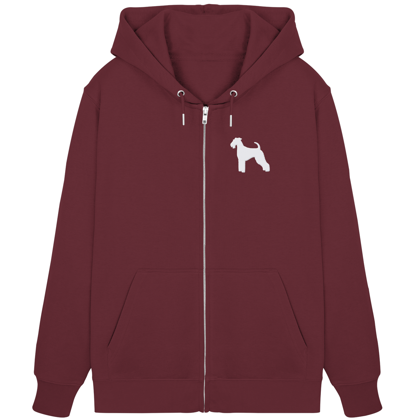 Airedale Terrier-Silhouette - Organic Zipper