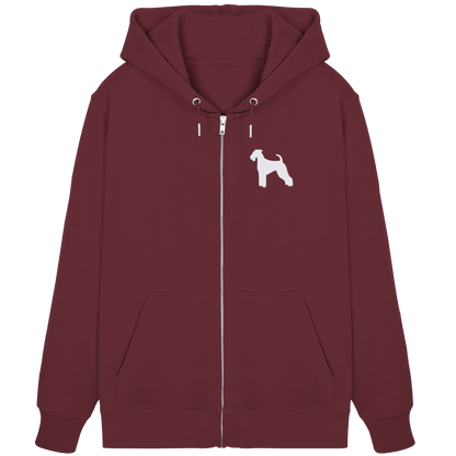 Airedale Terrier-Silhouette - Organic Zipper