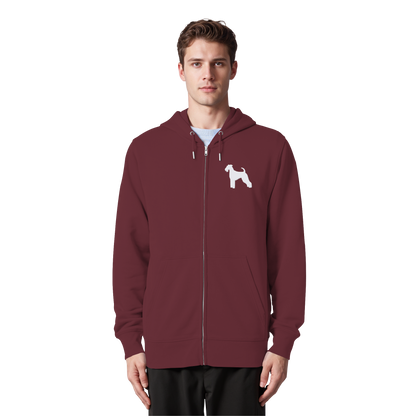 Airedale Terrier-Silhouette - Organic Zipper