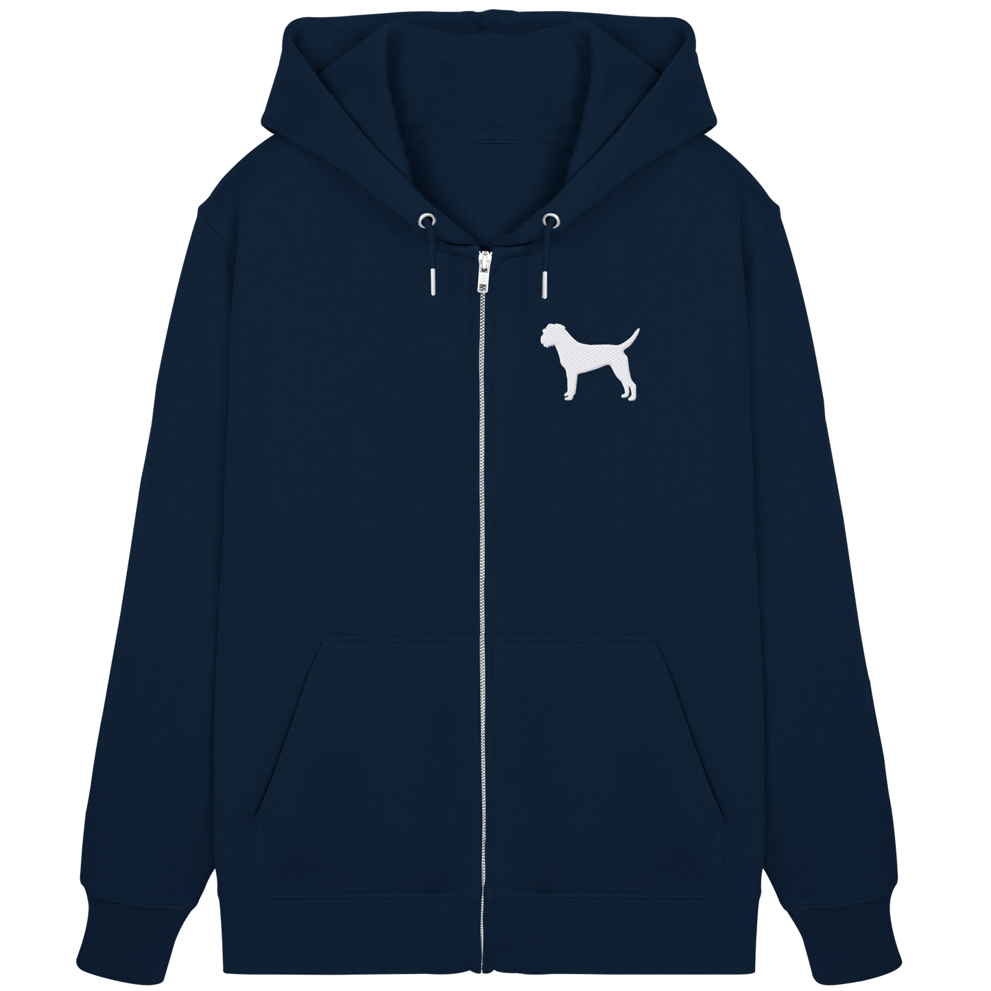 Border Terrier-Silhouette - Organic Zipper