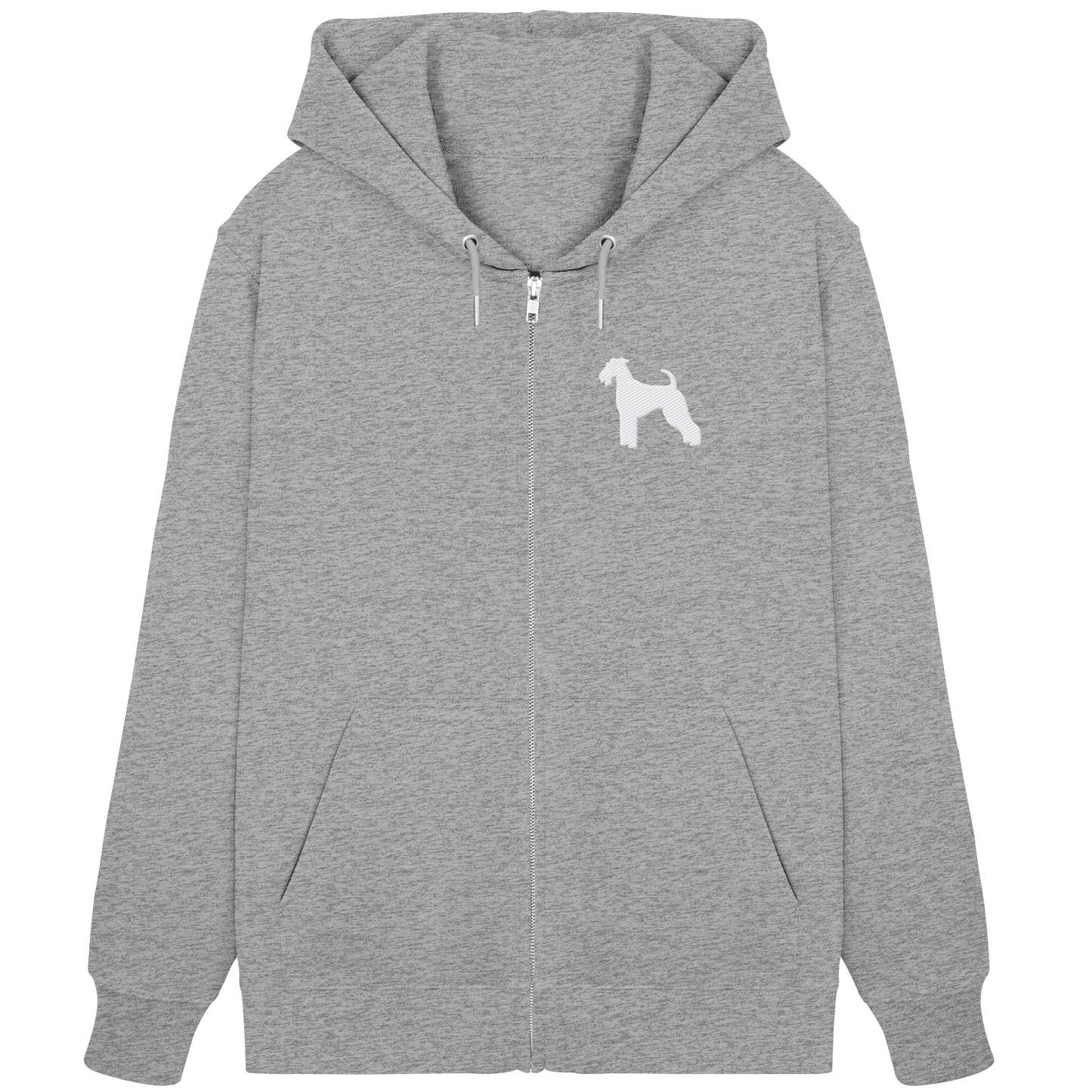 Airedale Terrier-Silhouette - Organic Zipper