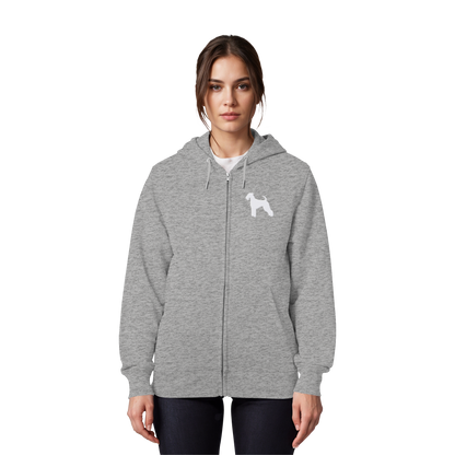 Airedale Terrier-Silhouette - Organic Zipper