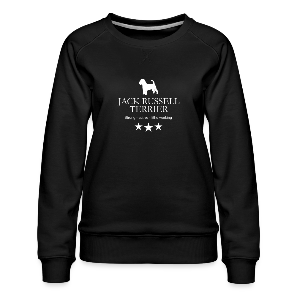 Frauen Premium Pullover - Jack Russell Terrier - Strong, active, lithe working... - Schwarz