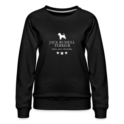 Frauen Premium Pullover - Jack Russell Terrier - Strong, active, lithe working... - Schwarz