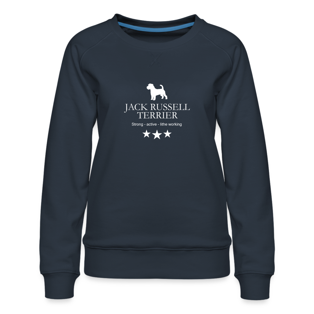 Frauen Premium Pullover - Jack Russell Terrier - Strong, active, lithe working... - Navy