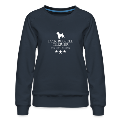 Frauen Premium Pullover - Jack Russell Terrier - Strong, active, lithe working... - Navy