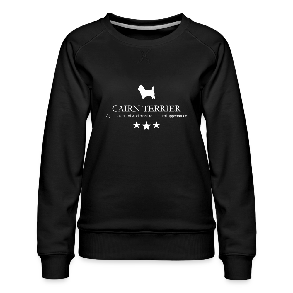 Frauen Premium Pullover - Cairn Terrier - Agile, alert, of workmanlike... - Schwarz