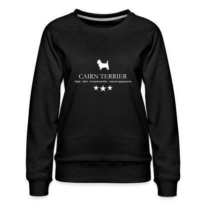 Frauen Premium Pullover - Cairn Terrier - Agile, alert, of workmanlike... - Schwarz
