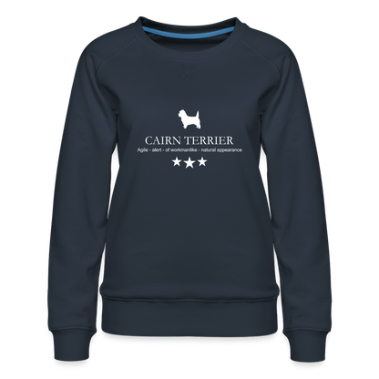 Frauen Premium Pullover - Cairn Terrier - Agile, alert, of workmanlike... - Navy