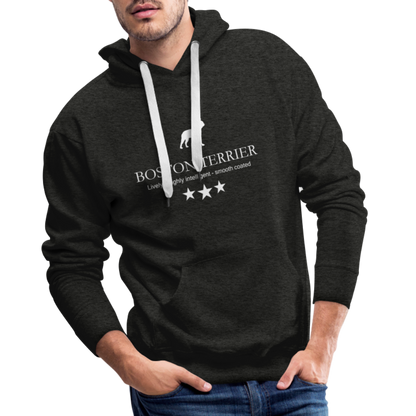 Men’s Premium Hoodie - Boston Terrier - Lively, highly intelligent, smooth coated... - Anthrazit