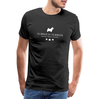 Männer Premium T-Shirt - Norwich Terrier - Keen dog, compact and strong... - Schwarz