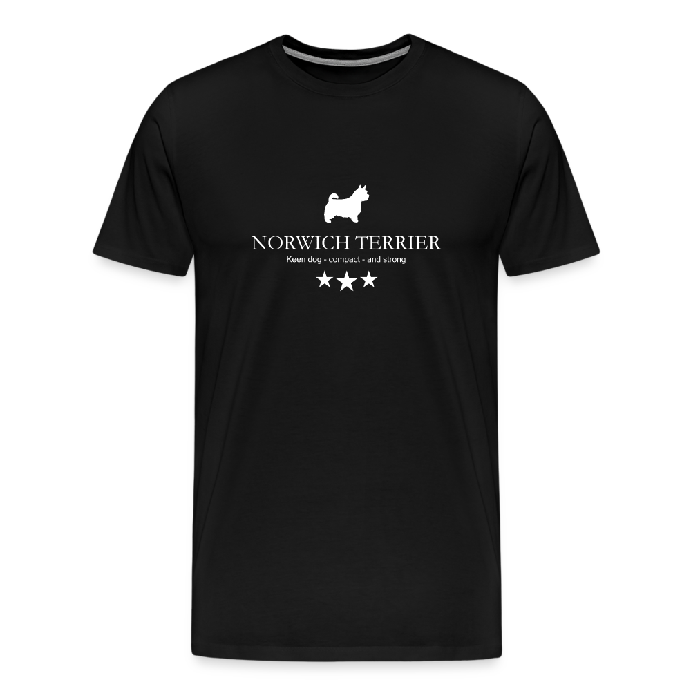 Männer Premium T-Shirt - Norwich Terrier - Keen dog, compact and strong... - Schwarz