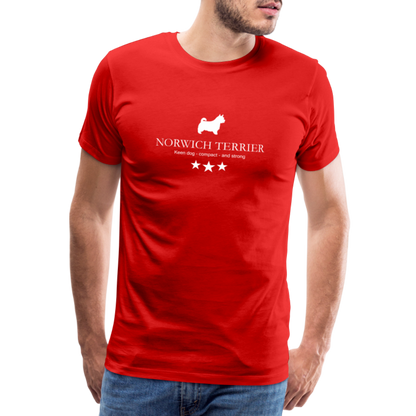 Männer Premium T-Shirt - Norwich Terrier - Keen dog, compact and strong... - Rot