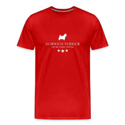 Männer Premium T-Shirt - Norwich Terrier - Keen dog, compact and strong... - Rot