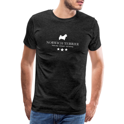 Männer Premium T-Shirt - Norwich Terrier - Keen dog, compact and strong... - Anthrazit