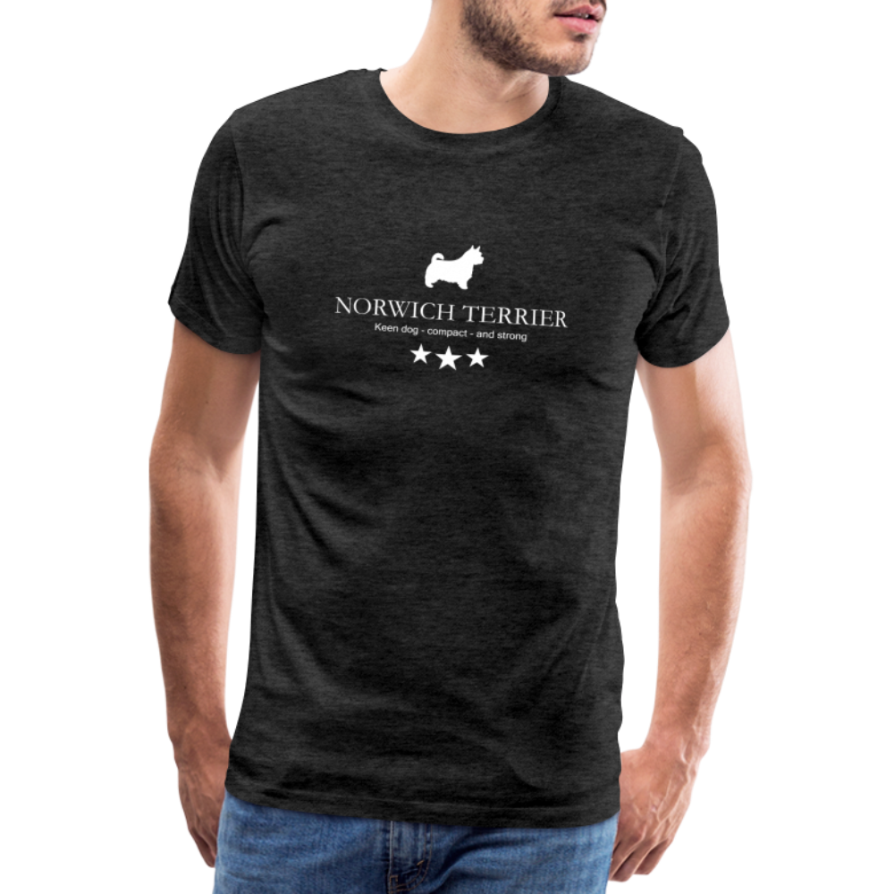 Männer Premium T-Shirt - Norwich Terrier - Keen dog, compact and strong... - Anthrazit