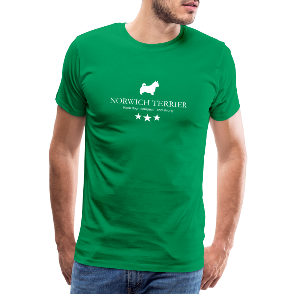 Männer Premium T-Shirt - Norwich Terrier - Keen dog, compact and strong... - Kelly Green