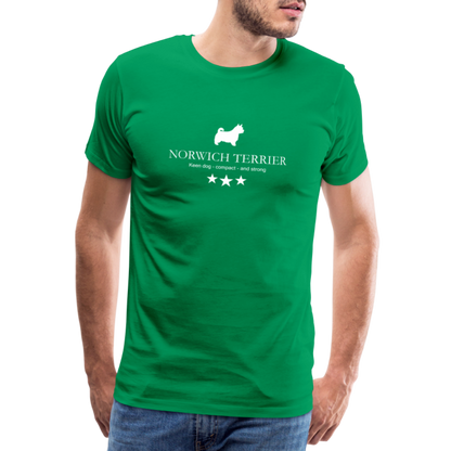 Männer Premium T-Shirt - Norwich Terrier - Keen dog, compact and strong... - Kelly Green