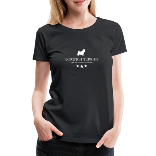 Women’s Premium T-Shirt - Norwich Terrier - Keen dog, compact and strong... - Schwarz