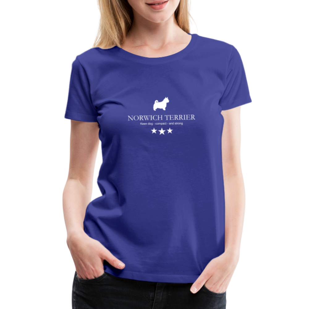 Women’s Premium T-Shirt - Norwich Terrier - Keen dog, compact and strong... - Königsblau