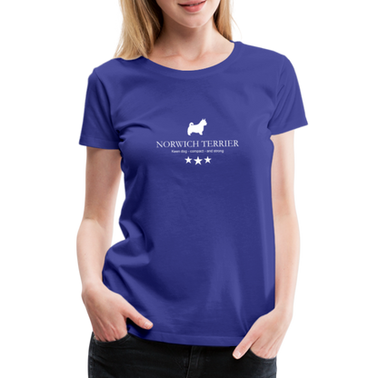 Women’s Premium T-Shirt - Norwich Terrier - Keen dog, compact and strong... - Königsblau