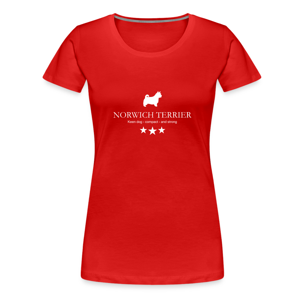 Women’s Premium T-Shirt - Norwich Terrier - Keen dog, compact and strong... - Rot