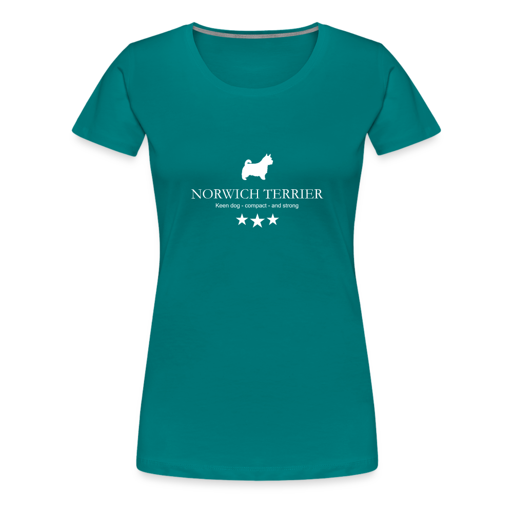 Women’s Premium T-Shirt - Norwich Terrier - Keen dog, compact and strong... - Divablau