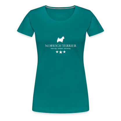 Women’s Premium T-Shirt - Norwich Terrier - Keen dog, compact and strong... - Divablau