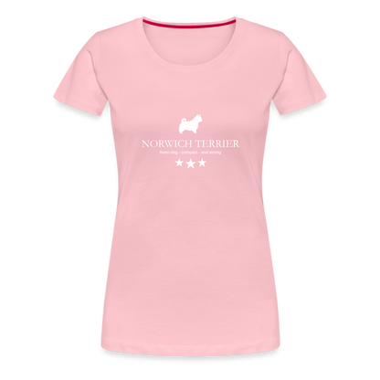 Women’s Premium T-Shirt - Norwich Terrier - Keen dog, compact and strong... - Hellrosa