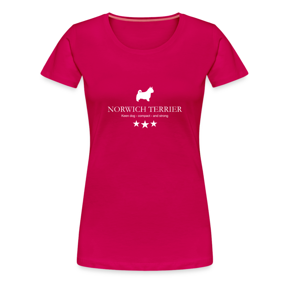 Women’s Premium T-Shirt - Norwich Terrier - Keen dog, compact and strong... - dunkles Pink