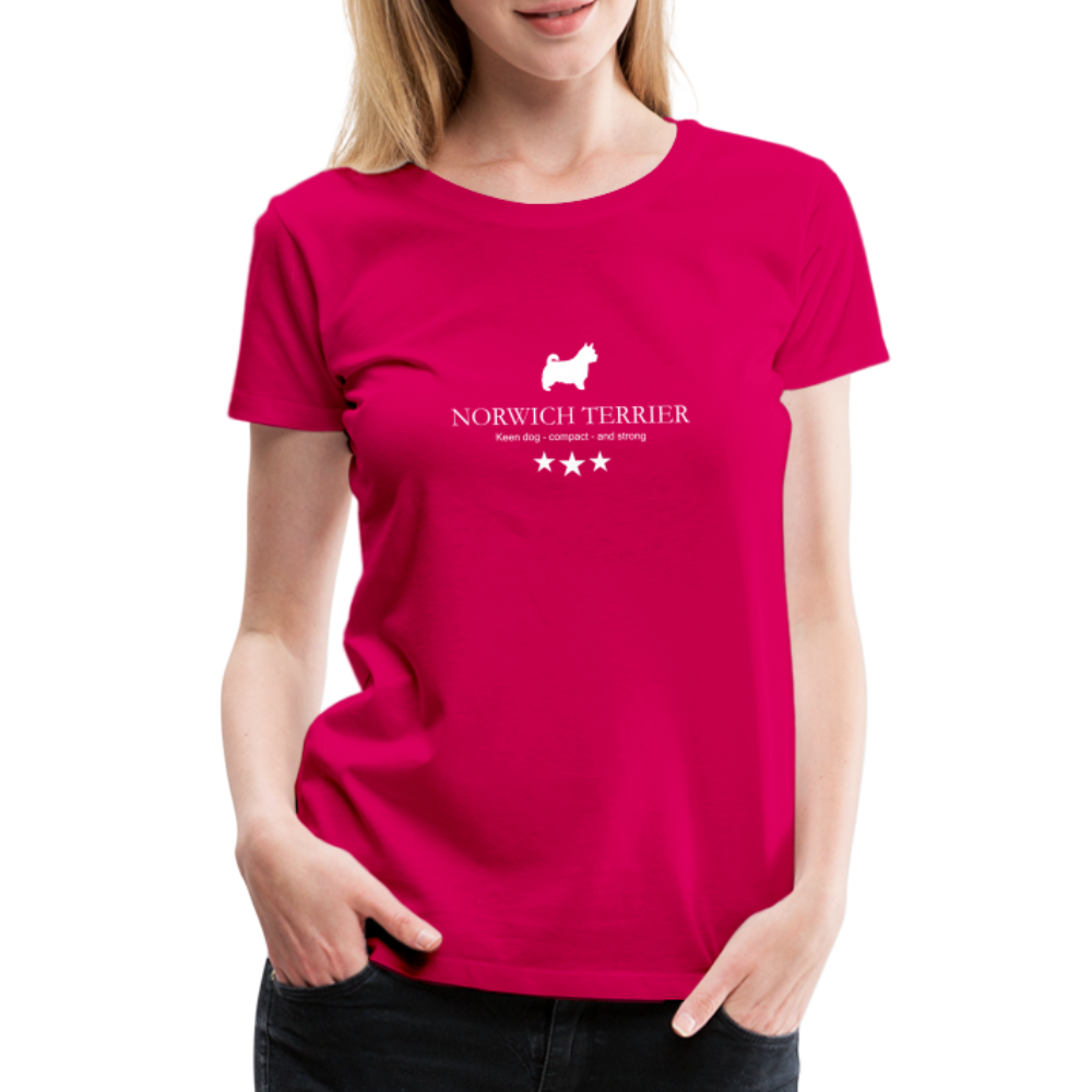 Women’s Premium T-Shirt - Norwich Terrier - Keen dog, compact and strong... - dunkles Pink