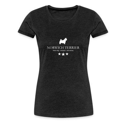 Women’s Premium T-Shirt - Norwich Terrier - Keen dog, compact and strong... - Anthrazit