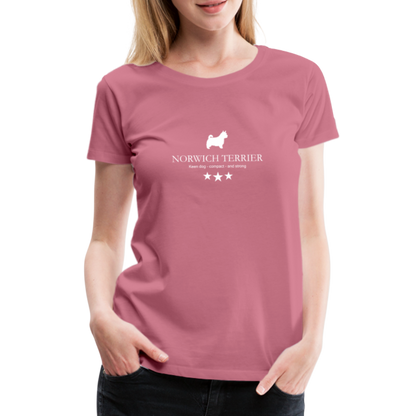 Women’s Premium T-Shirt - Norwich Terrier - Keen dog, compact and strong... - Malve