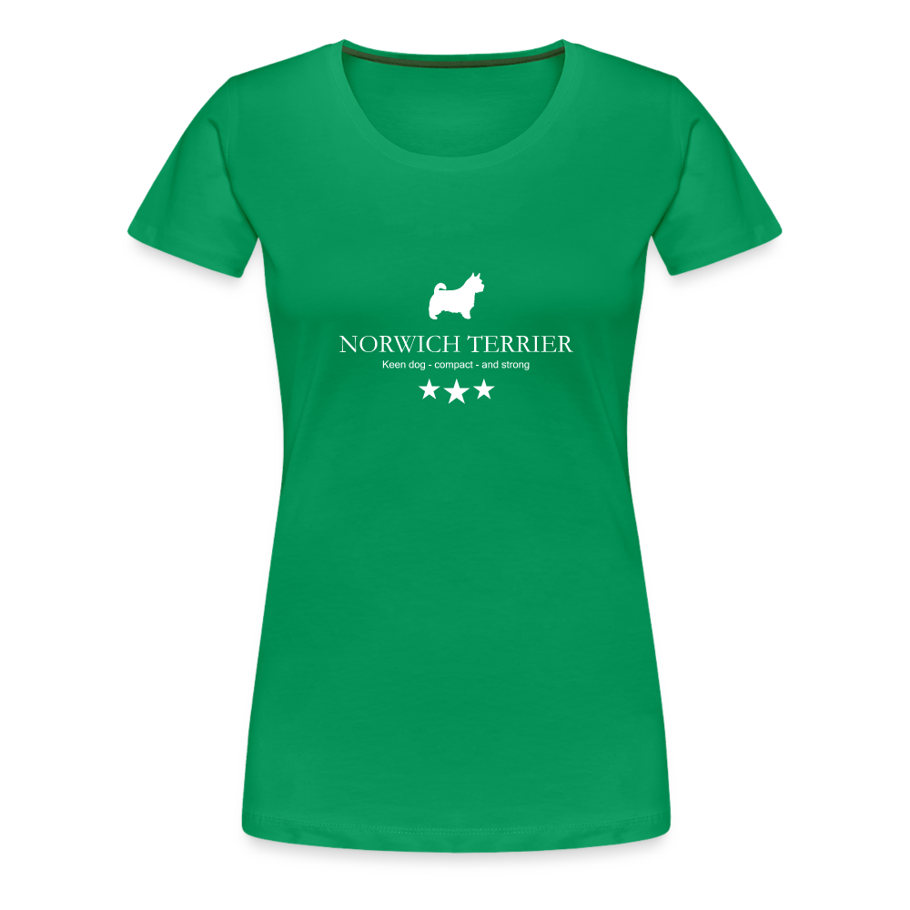 Women’s Premium T-Shirt - Norwich Terrier - Keen dog, compact and strong... - Kelly Green