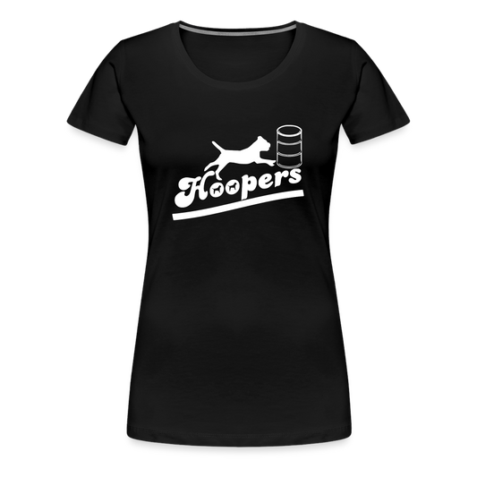 Women’s Premium T-Shirt - Hoopers mit Border Terrier - Schwarz