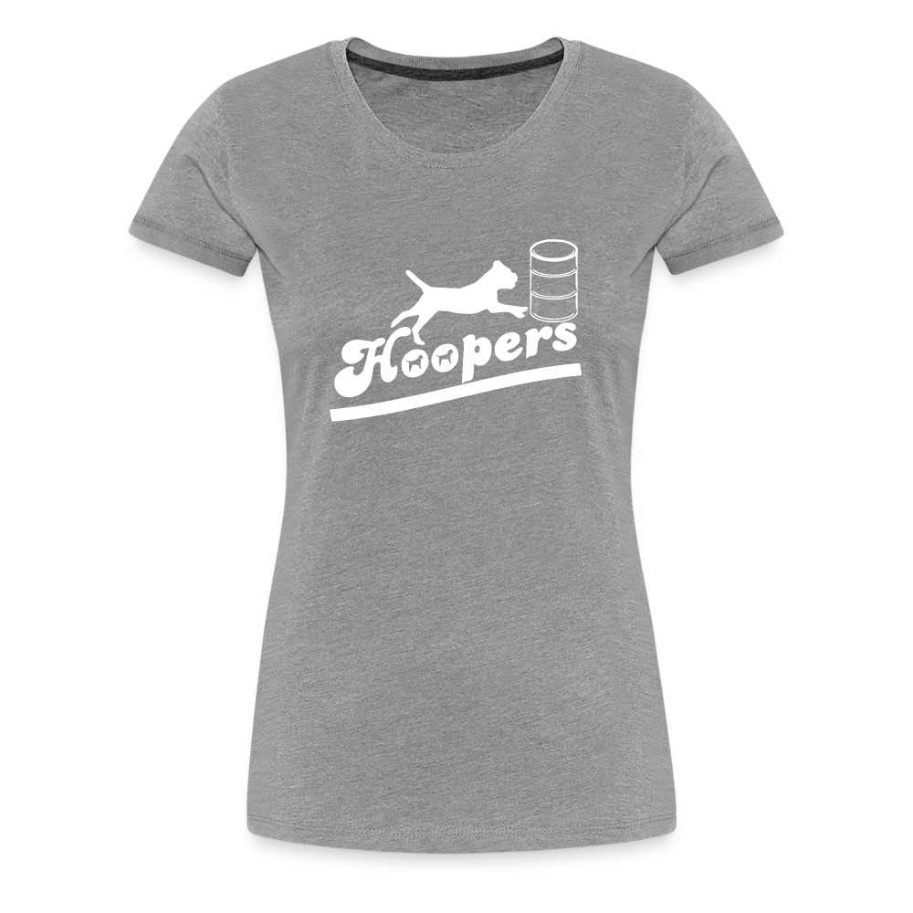 Women’s Premium T-Shirt - Hoopers mit Border Terrier - Grau meliert