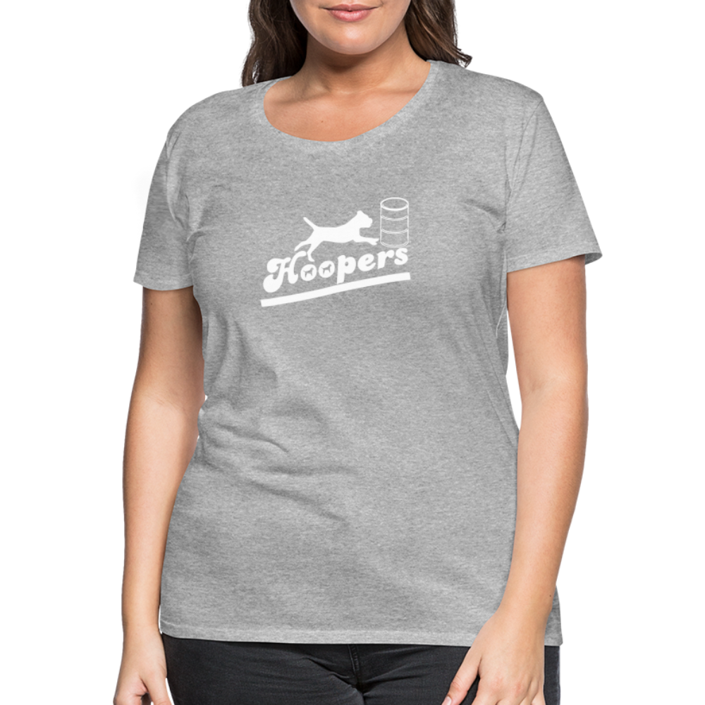 Women’s Premium T-Shirt - Hoopers mit Border Terrier - Grau meliert