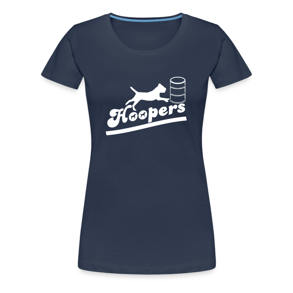 Women’s Premium T-Shirt - Hoopers mit Border Terrier - Navy