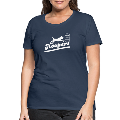 Women’s Premium T-Shirt - Hoopers mit Border Terrier - Navy